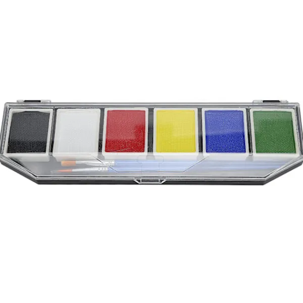 6 Färgers Ansikts- och Kroppsfärgset Vattenlöslig Säker Högpigmenterad Halloween Makeup 60g> Smink