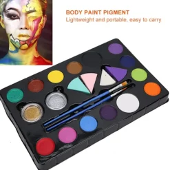 14 Färgers Ansikts- och Kroppsfärg Pigment Set Halloween Smink Cosplay Målningskit><noscript><img width=