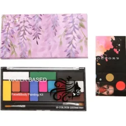 15 Färgers Vattenbaserad Sminkpalett Professionell Kropps- och Ansiktsfärg för Halloween> Smink