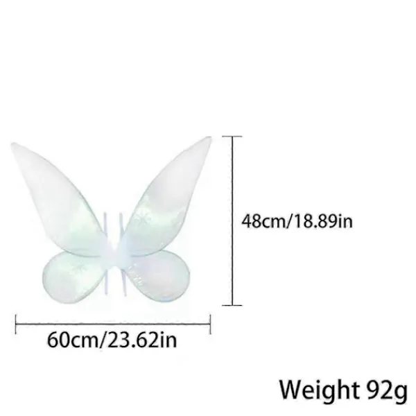 BraVärde 2023 Glittrande Älvvingar För Vuxen Utklädnad Glittrande Skira Vingar För Barn Flicka Kvinnor-lingling}> Tillbehör