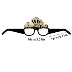 2025 Gott Nytt År Glasögon och hatt, 12-pack Svart Guld Nyårsafton Partyglasögon och hatt, Snygg Fotobåsrekvisita><noscript><img width=