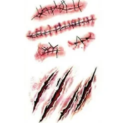 20 Halloween - Sår tatuering / Tatueringsdekaler> Smink