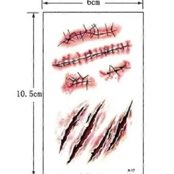 20 Halloween - Sår tatuering / Tatueringsdekaler><noscript><img width=