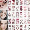 30 Halloween - Sår tatuering / Tatueringsdekaler> Smink