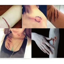 30 Halloween - Sår tatuering / Tatueringsdekaler><noscript><img width=