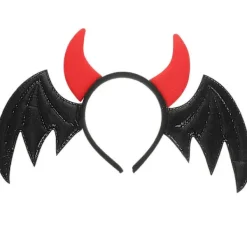 2025 Halloween Hårband Halloween Fladdermus Horn Hårband Cosplay Fladdermus Hårband Fladdermus Vinge Cosplay Hårband Svart Black> Huvudbonader