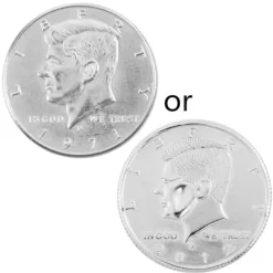 1,18 Inches Half Dollar Coin Vanish Magic Magician Tillbehör Närbild Illusioner Rekvisita Gimmick Coin Magic Gift Easy Show> Tillbehör