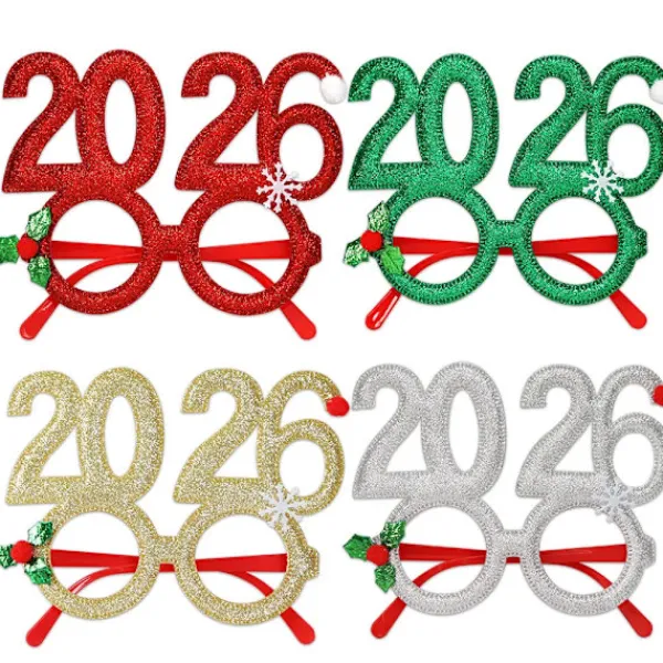 2026 Julglasögon, fotorekvisita barnpresent Nyårsfestdekorationer Julklapp> Tillbehör