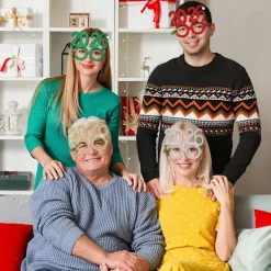 2026 Julglasögon, fotorekvisita barnpresent Nyårsfestdekorationer Julklapp><noscript><img width=