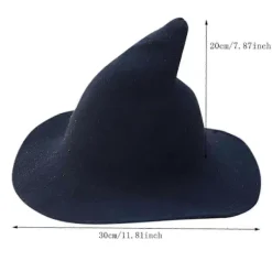 2025 Julgranskulor Halloween Häxhatt med Spetsig Topp Party Rolig Stikad Ullhatt><noscript><img width=