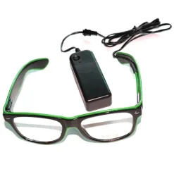1 Ljus Upp Glasögon, Blå 4 Lägen LED Glasögon EL Tråd Neon Ljus><noscript><img width=