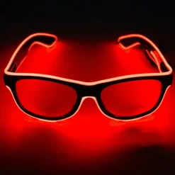 1 Ljus Upp Glasögon, Blå 4 Lägen LED Glasögon EL Tråd Neon Ljus><noscript><img width=