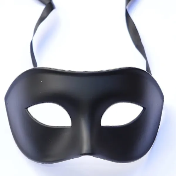2* Mask, Svart Matt Klassisk Stil Venetiansk Mask, Maskerad, Burlesk Bal Maskerad (Svart One Size)> Masker