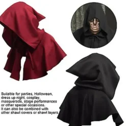100% Ny, Medeltida Kolthatt Halloween Cosplay Huva Unisex Medeltida Kolt Hattvit(blå)><noscript><img width=