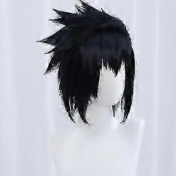 LEIGELE 2025 Ny Sasuke Uchiha Cosplay Peruk Män Kort Svart Cosplay Anime Cosplay Peruk Värmebeständig Syntetisk (LGL)><noscript><img width=