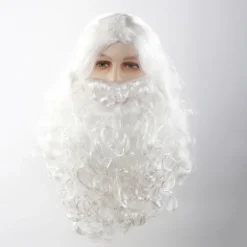 TrueNorth 2025 Ny Tomte Skägg Peruk Set Jul Rollspel Set Bästa Julklapp till Vänner Jul Huvudbonad Falskt Skägg><noscript><img width=
