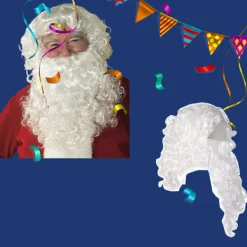TrueNorth 2025 Ny Tomte Skägg Peruk Set Jul Rollspel Set Bästa Julklapp till Vänner Jul Huvudbonad Falskt Skägg><noscript><img width=