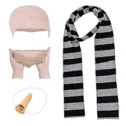 FMYSJ 2025 Nya 4 st Gru Cos Kit Låtsasnäsa Flintskallig Hätta Halloween Kostymtillbehör för Despicable (FMY)><noscript><img width=