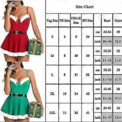 2024 Nytt Kvinnors Juldräkt Vuxen Sexig Kostym Fru Jultomten Cosplay Fest Jul Mini Klänningar (S Röd)><noscript><img width=