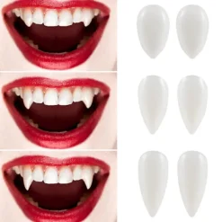 3 par 3 olika storlekar falska tänder vampyrtänder cosplay tänder vampyrtänder cosplay falska tänder> Tillbehör