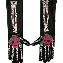 1 Par Dekorativa Halloween-Handskar Simuleringsliknande Skallehuvud-Handskar Halloween-Festshandskar Klädaccessoar> Tillbehör