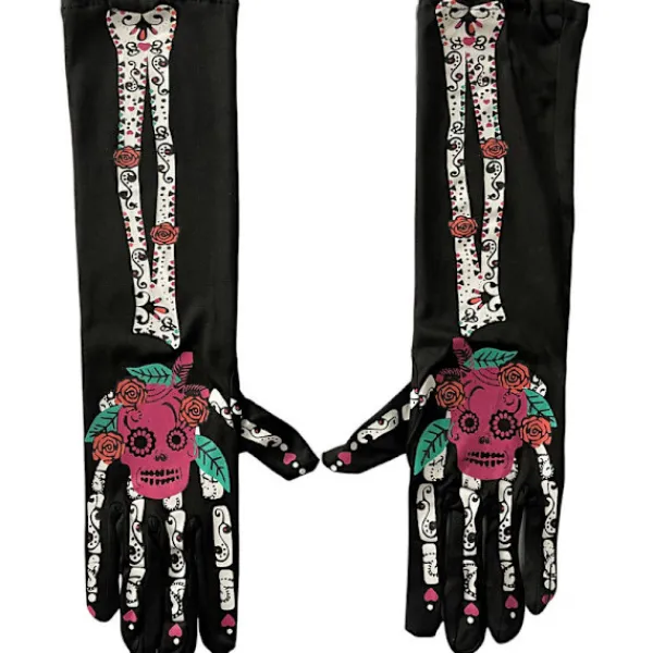 1 Par Dekorativa Halloween-Handskar Simuleringsliknande Skallehuvud-Handskar Halloween-Festshandskar Klädaccessoar> Tillbehör