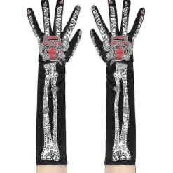 1 Par Dekorativa Halloween-Handskar Simuleringsliknande Skallehuvud-Handskar Halloween-Festshandskar Klädaccessoar> Tillbehör