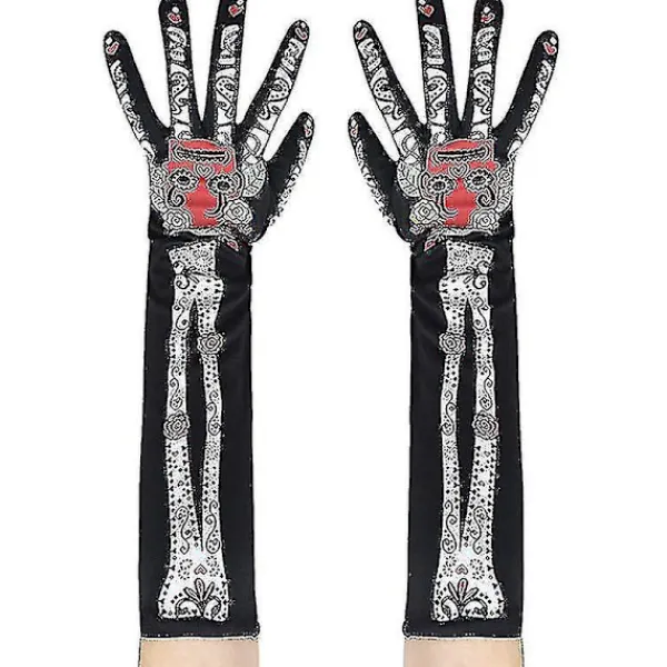 1 Par Dekorativa Halloween-Handskar Simuleringsliknande Skallehuvud-Handskar Halloween-Festshandskar Klädaccessoar> Tillbehör