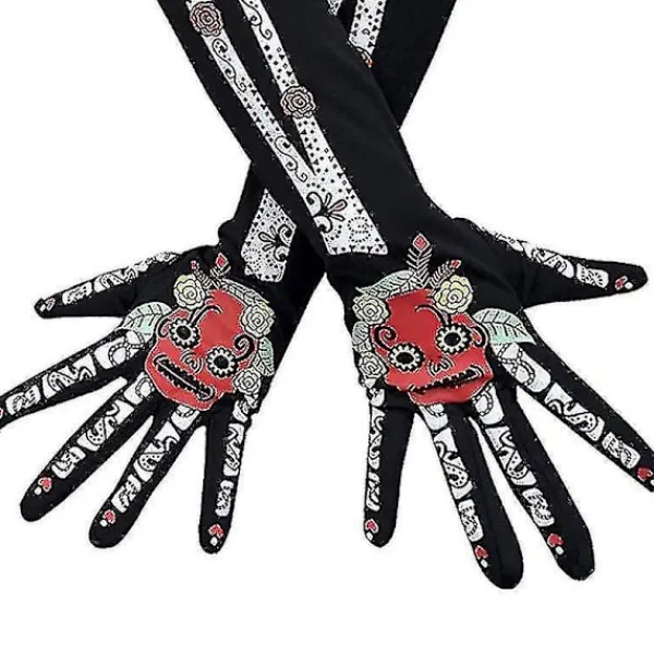 1 Par Dekorativa Halloween-Handskar Simuleringsliknande Skallehuvud-Handskar Halloween-Festshandskar Klädaccessoar> Tillbehör