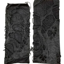 1 Par Halloween Fingerlösa Handskar Spindelnät Spets Handskar Svarta Punk Handskar för Halloweenfest Kostym Kostymtillbehör> Tillbehör