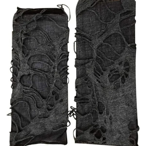 1 Par Halloween Fingerlösa Handskar Spindelnät Spets Handskar Svarta Punk Handskar för Halloweenfest Kostym Kostymtillbehör> Tillbehör