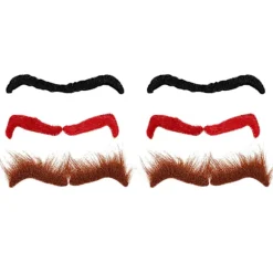 6 par Halloween-festliga lösögonbryn, roliga festlösögonbryn, cosplay-ögonbryn som visas 7X5cm_yux> Tillbehör