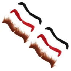 6 par Halloween-festliga lösögonbryn, roliga festlösögonbryn, cosplay-ögonbryn som visas 7X5cm_yux> Tillbehör