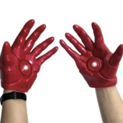 1 par Iron Man rollspelshandskar för barnens Avengers-filmfigur Cosplay-handskar Halloween Cosplay-festdräkt Handskar rekvisita presenter><noscript><img width=