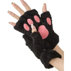 2 Par Katt Tassar Vantar Fingerlösa Björntass Söta Handtassar Utrustning Cosplay Kostym Tillbehör> Tillbehör