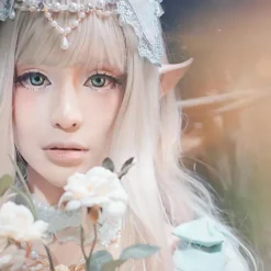 1 par lila alvöron - mystiska ängelöron - halloweendekoration> Tillbehör