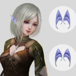 1 par lila älvöron - mystiska ängelöron - halloweendekoration> Tillbehör