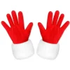 1 par Röda Julhandskar, Röda Sammetshandskar, Tomte Vita Handskar, Röda Korta Handskar med Vita Pälskanter> Tillbehör