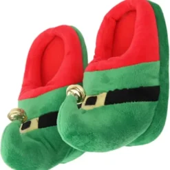 1 Par Santa Claus Tofflor Jultofflor Elfdräkt Tillbehör> Dräkter