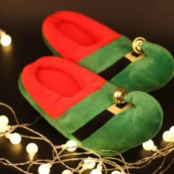 1 Par Santa Claus Tofflor Jultofflor Elfdräkt Tillbehör><noscript><img width=