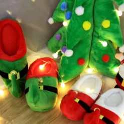 1 Par Santa Claus Tofflor Jultofflor Elfdräkt Tillbehör><noscript><img width=