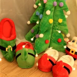 1 Par Santa Claus Tofflor Jultofflor Elfdräkt Tillbehör><noscript><img width=