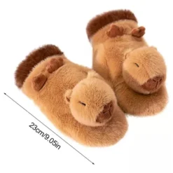 1 Par Söta Varma Kort Capybara Plyschhandskar> Tillbehör