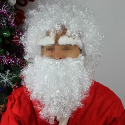 5 par vita ögonbryn Jultomten Ögonbryn Realistiskt ansiktshår Jultomtedräkt-FX-><noscript><img width=