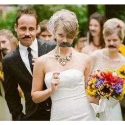 58 Partyrekvisita Fotobås Mustasch Födelsedag Förlovning Bröllop Roliga><noscript><img width=