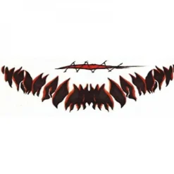 12 Pcs Halloween Graphic Tattoo Sticker Cosplay Joker Mouth Sticker><noscript><img width=