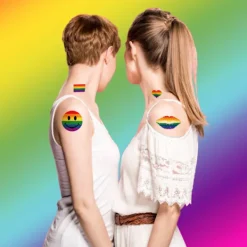 20 Pride Day-tatueringsdekaler för samma kön, LGBT-dekaler för ansiktet><noscript><img width=