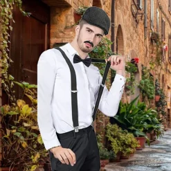 20% rabatt på 1920-tals herrkläder Peaky Blinders Gatsby Panamahatt hängslen fluga><noscript><img width=