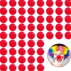 60 Röda Clownnäsor Cosplay Näsor Skumnäsor för Jul Karneval Kostymfest Utklädnad> Tillbehör