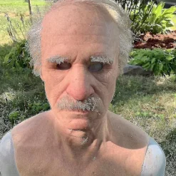 1 Realistisk Latexmask, Stor Näsa Gammal Man Supersoft Rynkig Ansiktshuvudbonad Maskeradfest> Masker